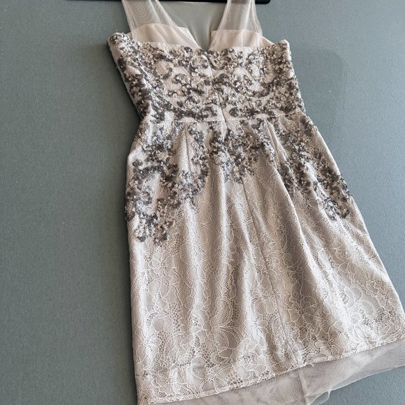 BCBGMAXAZRIA ABIGAIL PAISLEY SEQUINED COCKTAIL DRESS - Picture 11 of 14